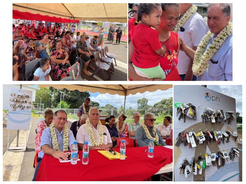 Remise de 30 clés de la Résidence "TARAVAO" à Afaahiti